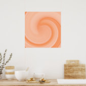 Custom Peach Fuzz Wave Poster (Küche)