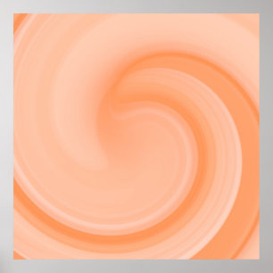 Custom Peach Fuzz Wave Poster