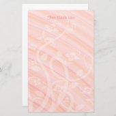 Custom Peach Pink Spirals Blütenfarbe Briefpapier (Vorne/Hinten)