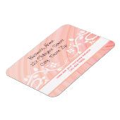 Custom Peach Spirals Filigree und Floral Magnet (Linke Seite)