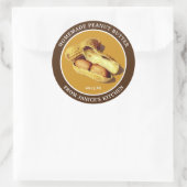 Custom Peanut Butter Food Jar Runder Aufkleber (Tasche)