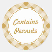 Custom Peanut Butter Gingham Stickers (Vorderseite)