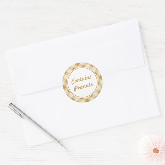 Custom Peanut Butter Gingham Stickers (Umschlag)