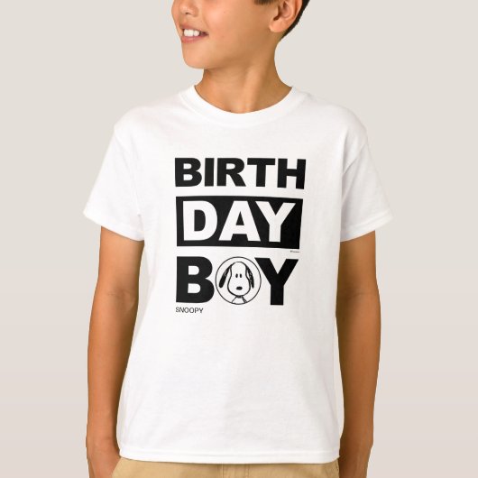 Custom Peanuts | Snoopy Birthday Boy T-Shirt (Vorderseite)