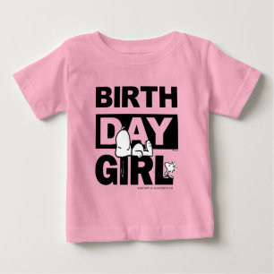 Custom Peanuts   Snoopy Birthday Girl Baby T-shirt