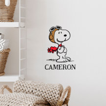 Custom Peanuts | Snoopy the Fliegerace Wandaufkleber