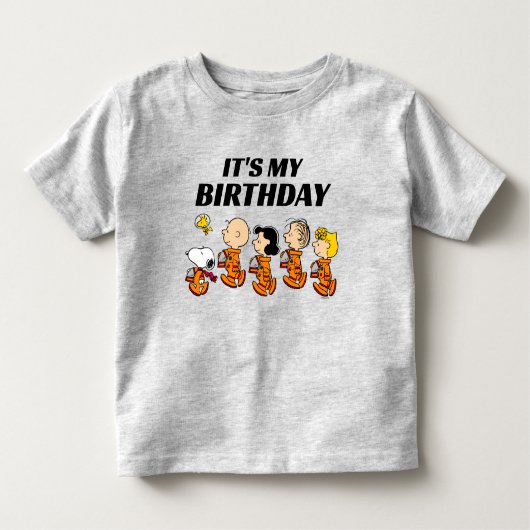 Custom Peanuts | Space Birthday Kleinkind T-shirt (Vorderseite)