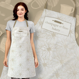 Custom Pearl Metallic Bakery Name Daisy Koch Staff Schürze