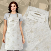 Custom Pearl Metallic Bakery Name Daisy Koch Staff Schürze