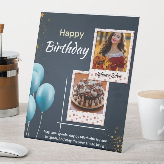 Custom Pedestal Signs | Personalized Photo & Text Sockelschild (In Situ)