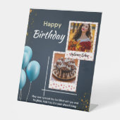 Custom Pedestal Signs | Personalized Photo & Text Sockelschild (Vorderseite)