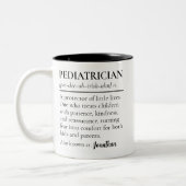 Custom Pediatrician Definition Mug Graduation Gift Zweifarbige Tasse (Links)
