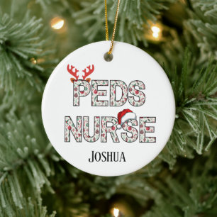 Custom Peds Krankenpflege Weihnachtsgeschenk Weibl Keramik Ornament