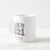 Custom Pen Sketch Class of 2021 Abschluss Kaffeetasse (Vorderseite Links)