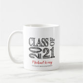 Custom Pen Sketch Class of 2021 Abschluss Kaffeetasse (Links)
