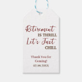 Custom Pension ist Thrill Let's Just Chill Funny Geschenkanhänger (Vorderseite)