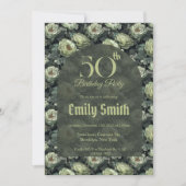 Custom Peonies Accent Birthday Present Einladung (Vorderseite)