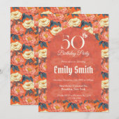 Custom Peonies Charm Her Birthday Einladung (Vorne/Hinten)