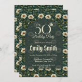 Custom Peonies Inspired 70Th Birthday Einladung (Vorne/Hinten)