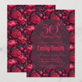 Custom Peonies Inspired Girl Birthday Party Einladung (Vorne/Hinten)