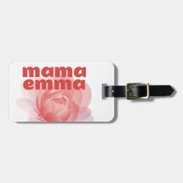 Custom Peony Luggage Tag Mama Travel ID Gepäckanhänger