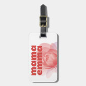 Custom Peony Luggage Tag Mama Travel ID Gepäckanhänger (Vorderseite vertikal)