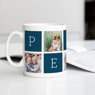 Custom Pepaw Großvater 5 Foto Collage Kaffeetasse