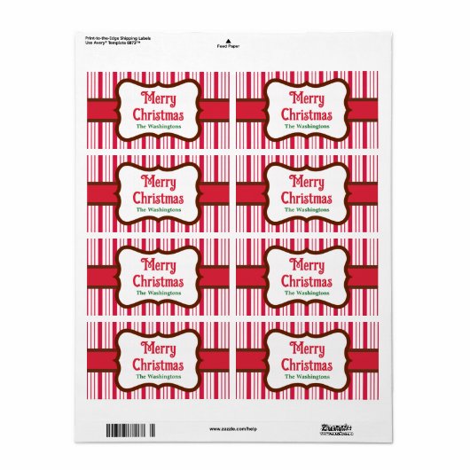 Custom Peppermint Merina Weihnachtsmarken (Vorne)