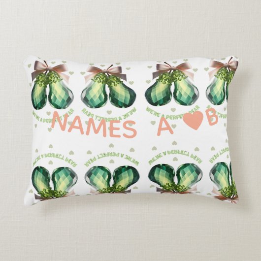 Custom Perfect Pear Crystal Valentine Gift Dekokissen (Vorderseite)