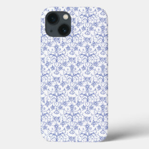 Custom Periwinkle Blue on White Decoration Floral Case-Mate iPhone Hülle