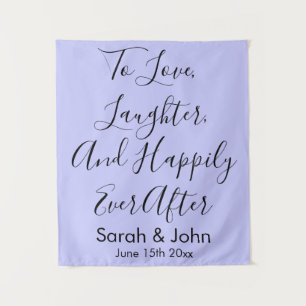 Custom Periwinkle Lila Hochzeit Rustikaler Empfang Wandteppich