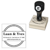 Custom Personal Address Stamp  Minimal Round Style Gummistempel (Stempel)