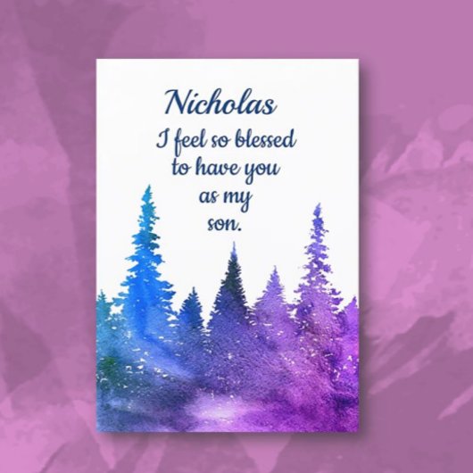 Custom, Personal Happy Birthday son card Karte