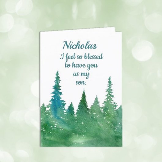 Custom, Personal Happy Birthday son card Karte