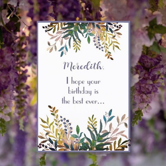 Custom, Personal Happy Birthday Tochterkarte Karte