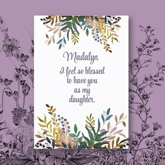 Custom, Personal Happy Birthday Tochterkarte Karte