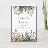 Custom, Personal Happy Birthday Tochterkarte Karte (Vorderseite)