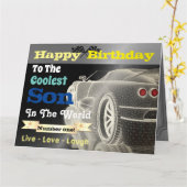 Custom Personalised Cool Birthday Card For Son Karte (Gelbe Blume)