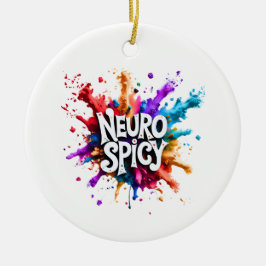 custom / personalised NEUROSPICY neurodiversity  Keramik Ornament
