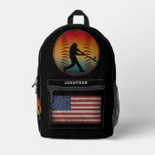 CUSTOM PERSONALISIEREN BASEBALL SPORTARTEN VINTAG BEDRUCKTER RUCKSACK (Vorderseite)