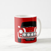 CUSTOM PERSONALISIEREN CLASSIC MINI CAR KAFFEETASSE (VorderseiteRechts)
