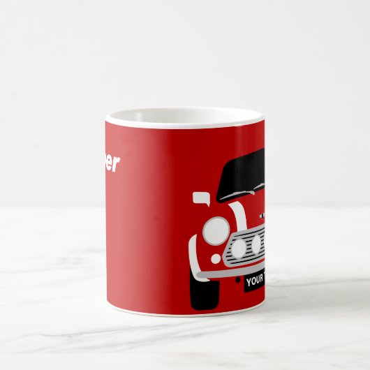 CUSTOM PERSONALISIEREN CLASSIC MINI CAR KAFFEETASSE (Mittel)