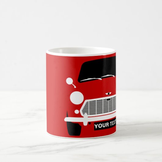 CUSTOM PERSONALISIEREN CLASSIC ORIGINAL MINI CAR C KAFFEETASSE (Mittel)