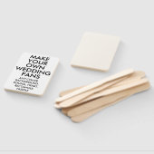 Custom Personalisiert 10 RECTANGLE ECRU WEDDING FA Fächer (Non-assembled)