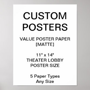 Custom Personalisiert 11"x14" Value Matte Poster
