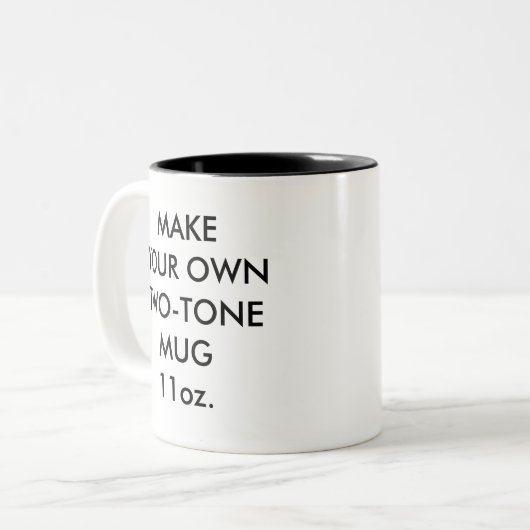 Custom Personalisiert 11oz Black Two-Tone-Tasse Zweifarbige Tasse (Vorderseite Links)