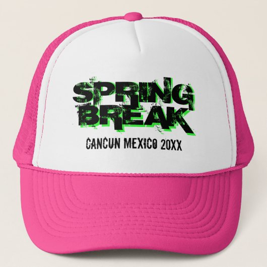 Custom personalisiert 2022 Spring Break Party Truckerkappe (Vorderseite)