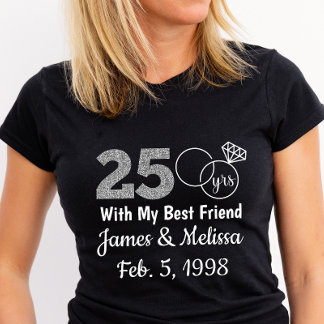 Custom & Personalisiert 25-jähriger T - Shirt