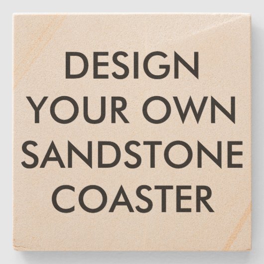 Custom Personalisiert 4" Sandstone Stone Untersetz Steinuntersetzer (Vorderseite)