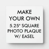 Custom Personalisiert 5,25" Square Foto Plaque Fotoplatte (Vorderseite)